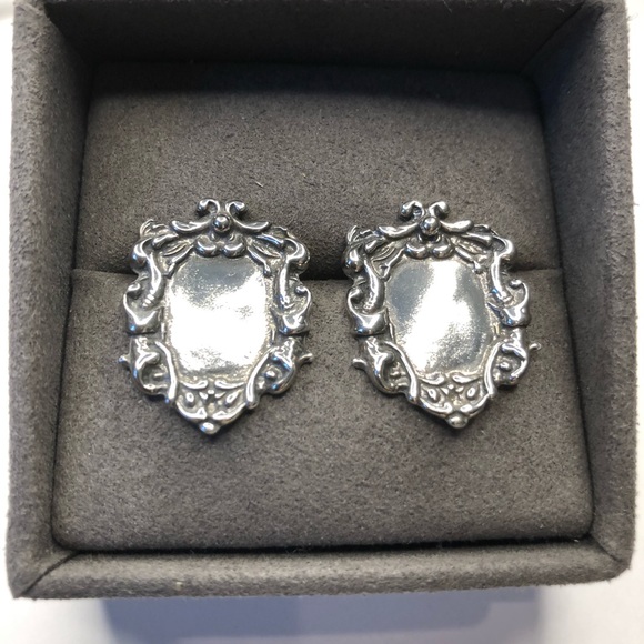 T FOREE HUNSICKER STERLING SILVER EARRINGS - Picture 1 of 2